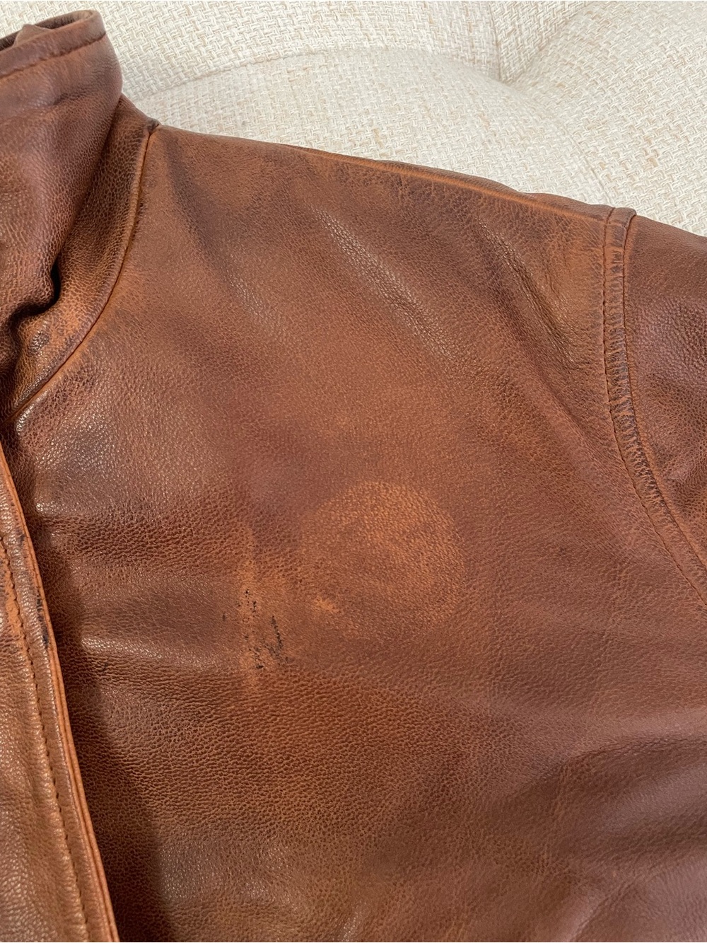 NWT 100% Leather Bomber Jacket ZW Collection Limited Edition Brown MSRP $419 - Picture 8 of 11